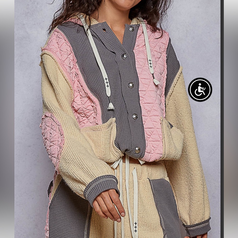 POL Mixed Media Hoodie Jacket